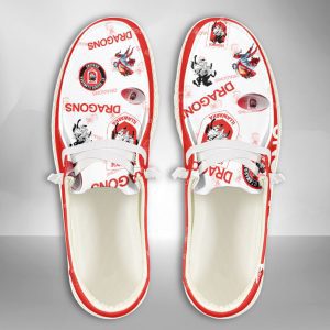 NRL St. George Illawarra Dragons Hey Dude Shoes Wally Lace Up Loafers Moccasin Slippers HDS2316