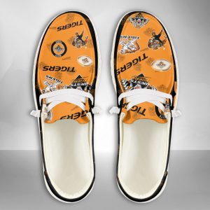 NRL Wests Tigers Hey Dude Shoes Wally Lace Up Loafers Moccasin Slippers HDS2597