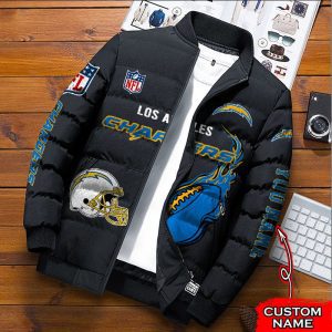 Los Angeles Chargers NFL Premium Puffer Down Jacket Personalized Name