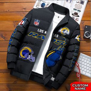 Los Angeles Rams NFL Premium Puffer Down Jacket Personalized Name