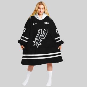 NBA San Antonio Spurs Personalized Oodie Blanket Hoodie Wearable Blanket Snuggie Hoodie