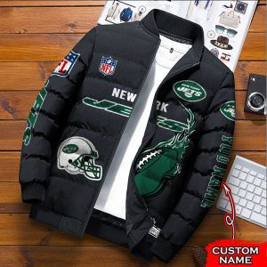 New York Jets NFL Premium Puffer Down Jacket Personalized Name