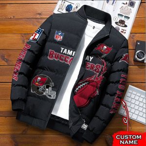 Tampa Bay Buccaneers NFL Premium Puffer Down Jacket Personalized Name