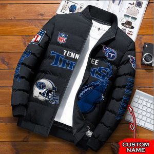 Tennessee Titans NFL Premium Puffer Down Jacket Personalized Name