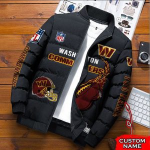 Washington Commanders NFL Premium Puffer Down Jacket Personalized Name