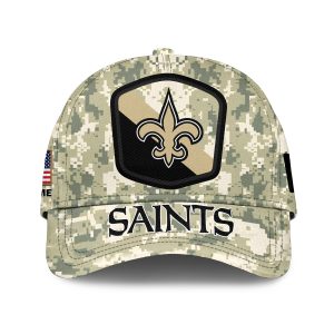 New Orleans Saints Camo 2023 Salute To Service Personalized Classic Baseball Cap
