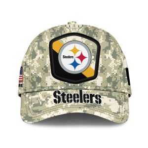 Pittsburgh Steelers Camo 2023 Salute To Service Personalized Classic Baseball Cap
