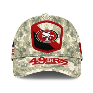San Francisco 49ers Camo 2023 Salute To Service Personalized Classic Baseball Cap