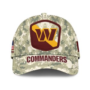 Washington Commanders Camo 2023 Salute To Service Personalized Classic Baseball Cap