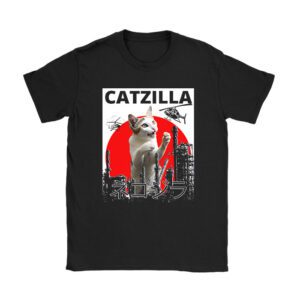 Funny Vintage Japanese Catzilla Siamese Cat Lover Unisex T-Shirt TH1167