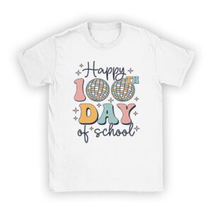 Retro Groovy Happy 100 Days Of School Teacher And Student Unisex T-Shirt TH1172