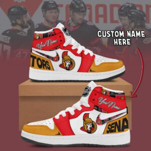 Ottawa Senators NHL Personalized AJ1 Sneakers Jordan 1 Shoes For Fan JWG1051