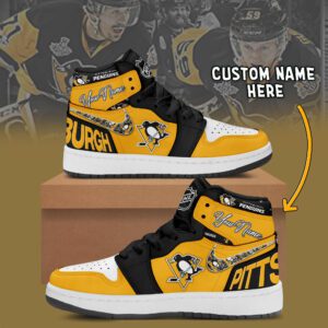 Pittsburgh Penguins NHL Personalized AJ1 Sneakers Jordan 1 Shoes For Fan JWG1054