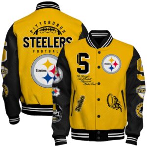 Pittsburgh Steelers Personalized Baseball Jacket WBJ1042