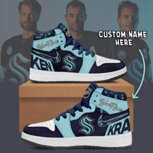 Seattle Kraken NHL Personalized AJ1 Sneakers Jordan 1 Shoes For Fan JWG1058