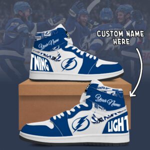 Tampa Bay Lightning NHL Personalized AJ1 Sneakers Jordan 1 Shoes For Fan JWG1057