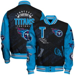 Tennessee Titans Personalized Baseball Jacket WBJ1043