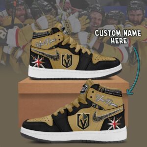 Vegas Golden Knights NHL Personalized AJ1 Sneakers Jordan 1 Shoes For Fan JWG1056