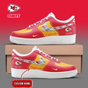 Kansas City Chiefs NFL Personalized Air Force 1 Sneakers AFS1156