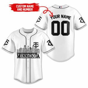Minnesota Twins MLB Teams Custom Name And Number Baseball Jersey BTL1259