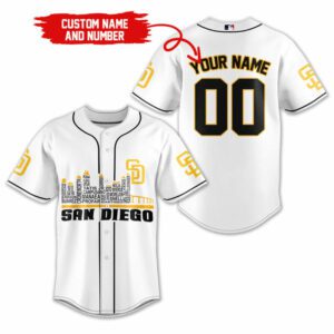 San Diego Padres MLB Teams Custom Name And Number Baseball Jersey BTL1265