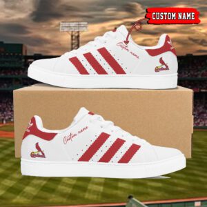 St. Louis Cardinals Custom Name MLB Stan Smith Skate Shoes