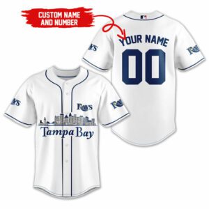 Tampa Bay Rays MLB Teams Custom Name And Number Baseball Jersey BTL1270