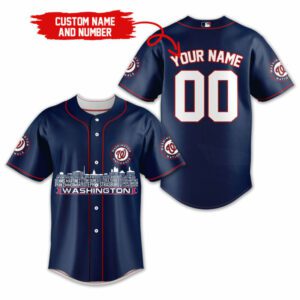 Washington Nationals MLB Teams Custom Name And Number Baseball Jersey BTL1264
