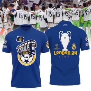 Hala Real Madrid 36 Campeones Final Champion Trophy 2024 Polo Shirt For Fans TRM1001