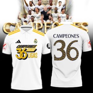 Hala Real Madrid 36 Campeones Final Champion Trophy 2024 Polo Shirt For Fans TRM1002