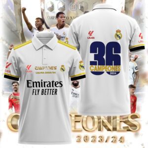 Hala Real Madrid 36 Campeones Final Champion Trophy 2024 Polo Shirt For Fans TRM1005