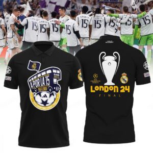 Hala Real Madrid 36 Campeones Final Champion Trophy 2024 Polo Shirt For Fans TRM1006