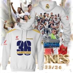 Hala Real Madrid 36 Campeones Final Champion Trophy 2024 Unisex 3D Hoodie For Fans HRM1019