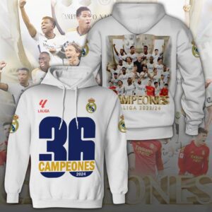 Hala Real Madrid 36 Campeones Final Champion Trophy 2024 Unisex 3D Hoodie For Fans HRM1027