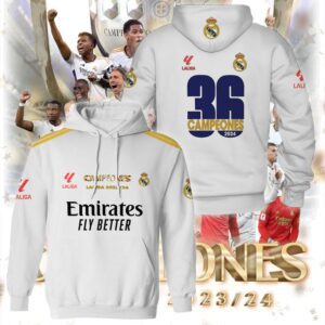 Hala Real Madrid 36 Campeones Final Champion Trophy 2024 Unisex 3D Hoodie For Fans HRM1030