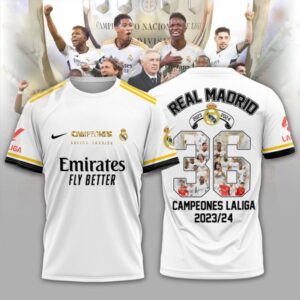 Hala Real Madrid 36 Campeones Final Champion Trophy 2024 Unisex 3D T-Shirt For Fans TRM1014