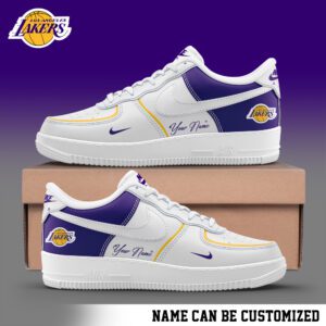 Los Angeles Lakers NBA Personalized AF1 Sneakers Limited 2024 Collection